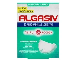 "Algasiv" dantų protezų fiksatorius, užplombuojantis 30 viršutinių dalių