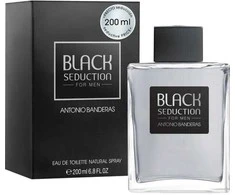 Antonio Banderas Juodas Seduction EDT tualetinis vanduo vyrams, 200 ml