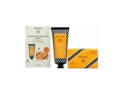 "Apivita" medaus rankų kremas 50g + natūralus kietasis muilas 125g