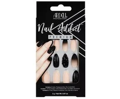 "Ardell Nail Addict" juodos spalvos "Juodas Stud y Rožinė Ombre" dirbtiniai nagai