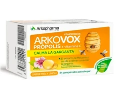 Arkopharma Arkovox Propolis + Vitaminas C 24 medaus ir citrinos tabletės
