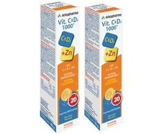 Arkopharma Vitaminai C ir D3 1000mg 2x20 tablečių
