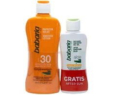 Babaria Aloe Apsauginis kremas nuo saulės SPF30, 200 ml Balzamas po deginimosi, 1 vnt.