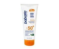 "Babaria" veido kremas Spf50 Aloe Vera atsparus vandeniui 75ml
