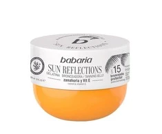 Babaria Sun Reflections Tanning Jelly Protective Tanning apsauginė įdegio priemonė Spf15, 300ml