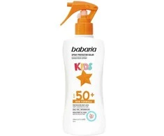 Babaria Apsauginis kremas nuo saulės Purškiklis Su Aloe Vera Vaikams Spf50+, 200 ml