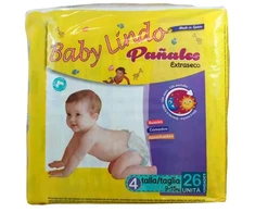 Baby Lindo sauskelnės T4 9-15 kg 26 vnt