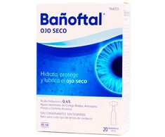 akių lašai nuo sausų akių pojūčio Bañoftal Dry Eye Single Dose 0.4 20vnt