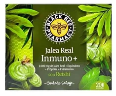 Black Bee Juodas Bee Jalea Real Inmuno 20 Ampollas