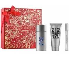 Carolina Herrera 212 Men Eau De Toilette Purškiklis, 100 ml Set 3 Pieces