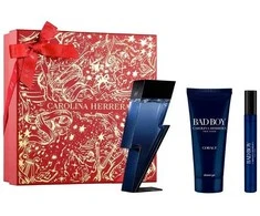 Carolina Herrera Bad Boy Cobalt Eau De Perfume Purškiklis, 100 ml rinkinys 3 vnt.