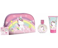Cartoon Air-Val Eau My Unicorn rinkinys vaikams (EDC, 50 ml + dušo želė, 100ml + kosmetinė)