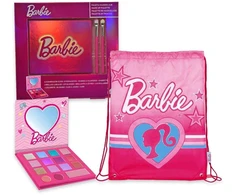 Cartoon Barbie Niños Set Sombra De Ojos y Brillo De Labios 1un