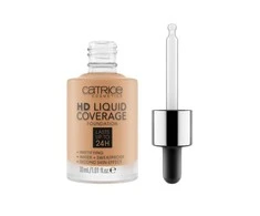 "Catrice Hd Liquid Coverage Foundation" makiažo pagrindas, išliekantis iki 24 val. 046 Camel rusvai gelsvas 30ml