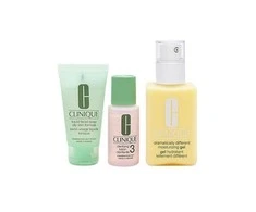 „Graiki oda“ – pradėkite čia. 3 žingsnių rinkinys „Clinique“: „Dramatically Different“ losjonas + drėkinamasis dieninis ir naktinis veido losjonas be kvapiklių, 125 ml + „Clinique“ valomasis skystas muilas veidui, 30 ml + „Gaivinantis 2“ valomasis veido losjonas, 30 ml