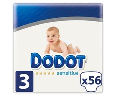 Dodot Sensitive Sauskelnės T-3 56 vienetai
