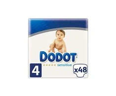 "Dodot Sensitive T-4"sauskelnės 48 vienetai