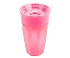 DR. BROWN'S 360 Tumbleris puodelis be snapelio, rožinis, be rankenos, 300 ml