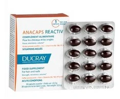 Ducray Anacaps Reactiv maisto papildas plaukams 30 vnt