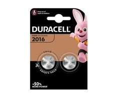 "Duracell" ličio mygtukinė baterija 3V 2016 DL/CR2016 2 vienetai