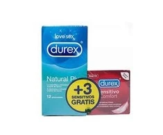 Durex Love Sex Natural Plus 12 prezervatyvų + 3 jautrūs