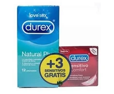 Durex Love Sex Natural Plus 12 prezervatyvų + 3 jautrūs