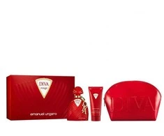 Emanuel Ungaro Diva Rouge Epv 100ml Leche Corporal 100ml Neceser dovanų rinkinys