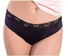 Enna Menstrual Panty Classic Juodas Moderate Flow T- XXS-M menstruacinės kelnaitės