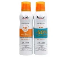 Eucerin Oil Control Dry Touch SPF 50 apsauga nuo saulės, 2 x 200 ml