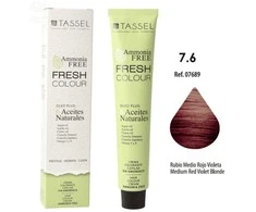 Eurostil Fresh Colour Crema Decolorante 7,6 Rubio Medio Rojo Violeta Sin Amoniaco 1un