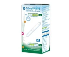 FarmaConfort medvilniniai tamponai su aplikatoriumi Super 14 vienetų