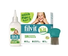 "Filvit Dimeticona" losjonas nuo utėlių 125 ml, 3 dalių rinkinys