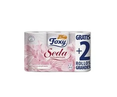 "Foxy Silk" šilkinis tualetinis popierius 3 sluoksniai 4 + 2 ritinėliai