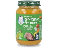 Gerber Ekologiškos daržovės su veršiena 190g 1vnt