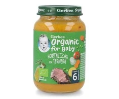 Gerber Ekologiškos daržovės su veršiena 190g 1vnt