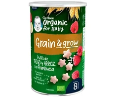 "Gerber Snack" ekologiški dribsniai su avietėm 35g