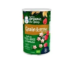 "Gerber Snack" ekologiški dribsniai su avietėm 35g