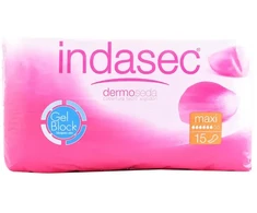 Indasec Dermoseda kompresai Incontinence Maxi 15 vnt