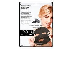 Detoksikuojanti veido kaukė IROHA BlackTissue Detox Facial Mask Charcoal, su anglimi, popierinė 23 ml