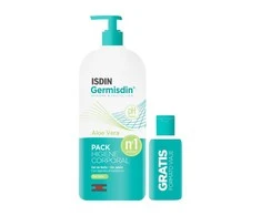 Isdin Germisdin Aloe Vera dušo gelis be muilo 1000ml rinkinys 2 vnt