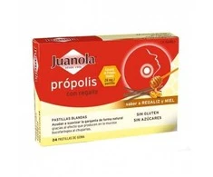 Juanola Propolis ir saldymedis minkštos tabletės 24 vienetai