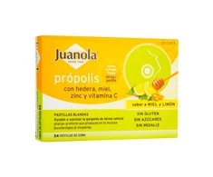 Juanola Propolis Hedera, medus, cinkas ir vitaminai C 24U