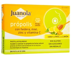 Juanola Propolis Hedera, medus, cinkas ir vitaminas C 24U