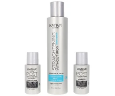 Kativa Keratin Minkštinantis ir glotninantis Smoothing Without Iron Repair Tips Set 3 Pieces