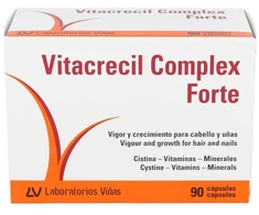 Laboratorio Vinas Vitacrecil Kompleksas Forte 90 Kapsulių