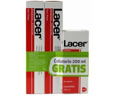 Lacer DUPLO Antiplaque-Anticaries Dantų pasta 125ml + Mouthwash 200ml