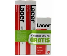 Lacer DUPLO Antiplaque-Anticaries Dantų pasta 125ml + burnos skalavimo skystis 200ml
