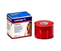 Leukotape K lipnus elastinis tvarstis raudonas 5 cm X 5 M Bsn Medical