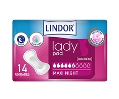 įklotai nakčiai Lindor Lady Pad Maxi Night 6 lašai