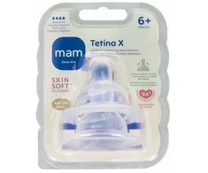 MAM SkinSoft Teat For Thick Liquids +6 Months 2 Units
